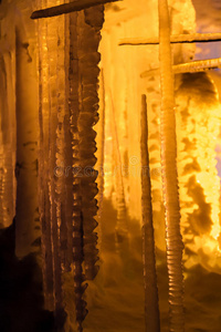 冰城堡冰柱和冰的形成图片