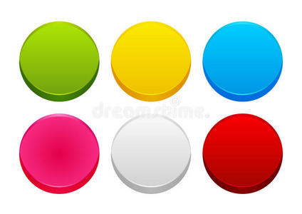 一组彩色按钮
