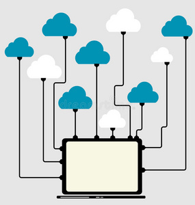 不同电子产品上的云计算概念