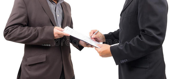 商务人员签订合同