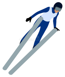 跳台滑雪运动员图片