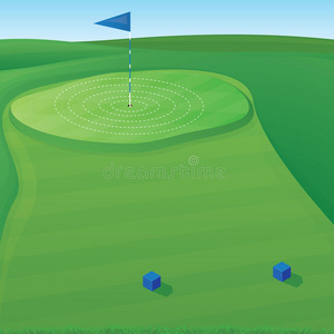 高尔夫靶标插图图片