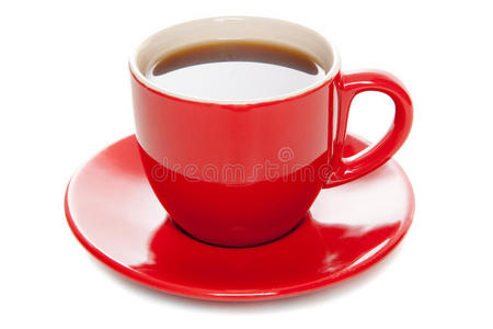 红咖啡杯