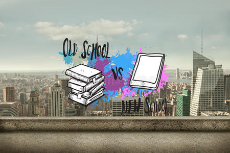 旧派与新派在泼漆上的综合形象照片