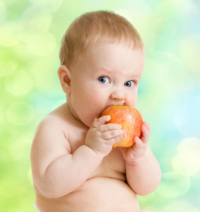 孩子吃水果，健康食品