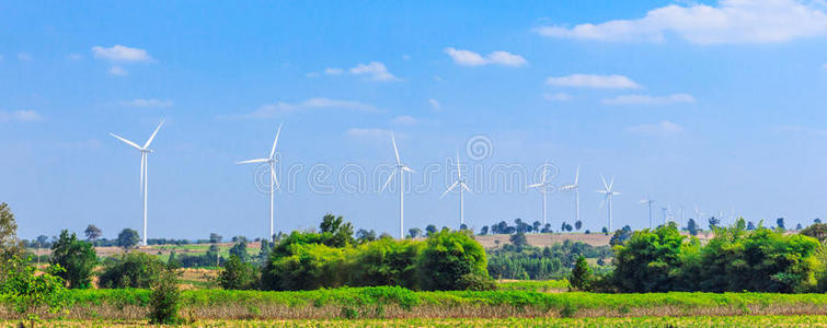 风力发电机清洁能源概念图片