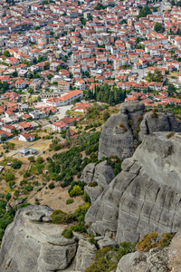 希腊小镇鸟瞰图