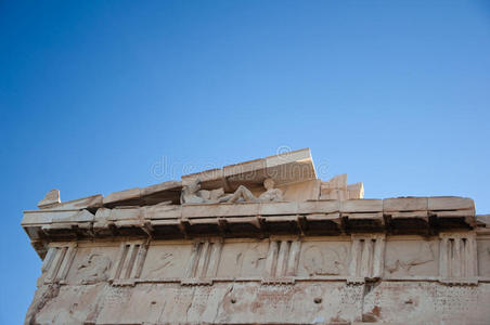 希腊雅典卫城帕特农神庙细节