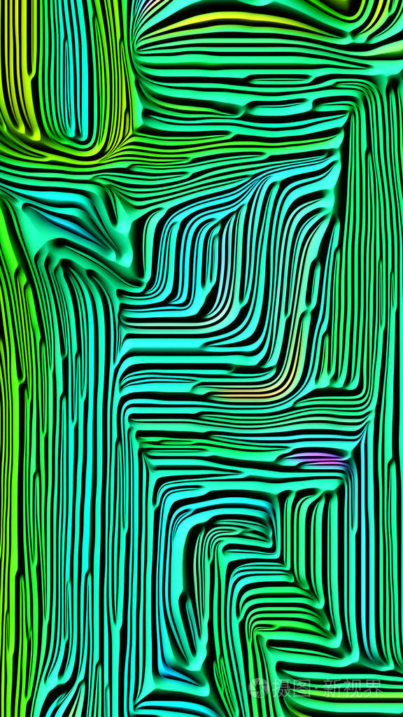 背景3d渲染多色浮雕基底浮雕图案,以补充您的设计主题的几何自然形式