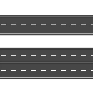 水平道路。 街道矢量道路平坦。 沥青道路标志