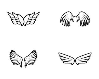 翼鸟标志模板