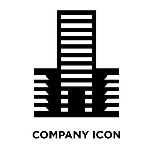 公司图标矢量隔离在白色背景上的标志概念公司标志在透明背景上填充黑色符号