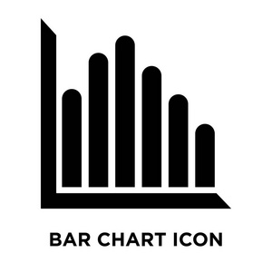 条形图图标矢量隔离在白色背景上的标志概念条形图标志在透明背景上填充黑色符号