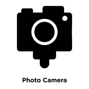 照片相机图标矢量隔离在白色背景标志概念照片相机标志在透明背景填充黑色符号