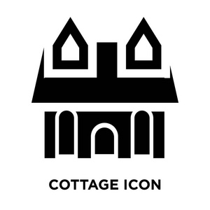 村舍图标矢量隔离在白色背景标志概念村舍标志在透明背景填充黑色符号