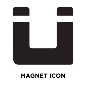 磁铁图标矢量隔离在白色背景标志概念磁铁标志在透明背景填充黑色符号