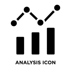 分析图标矢量隔离在白色背景标志概念分析标志在透明背景填充黑色符号