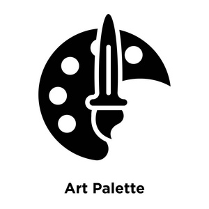 彩色油画-孤立的对象在白色背景调色板线条图标,工具和艺术,颜料符号