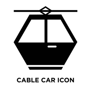 旧金山范盖拉缆车图标矢量隔离在白色背景,标志概念缆车标志在透明