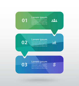 矢量线箭头信息。 图表表示和图表的模板。 具有3个选项部分步骤或流程的业务概念。