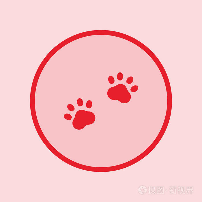 动物足迹矢量插图