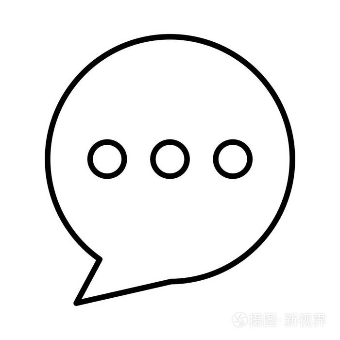 聊天消息图标矢量插图插画-正版商用图片12q81m-摄图新视界
