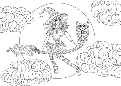 女巫梳理图图片