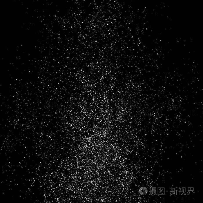 灰尘覆盖遇险. 带有颗粒和噪声的颗粒元素. 矢量单色插图eps10.