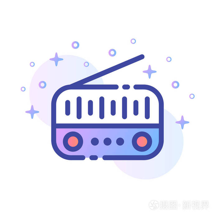 无线电linecolor例证