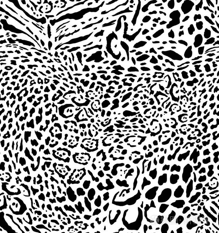 背景矢量插图的豹纹图案