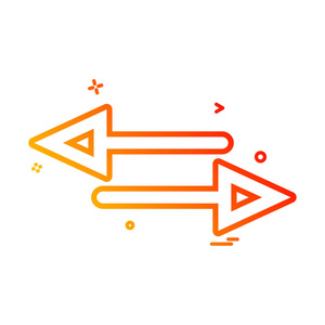 箭头交叉双向图标矢量设计照片