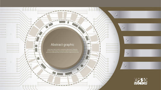 具有各种技术要素的抽象技术背景..Eps10矢量插图。