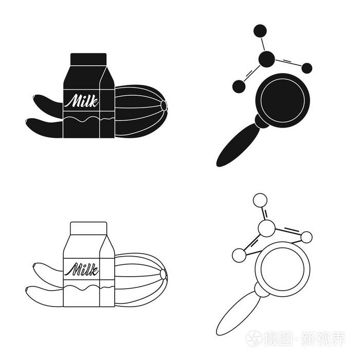 矢量设计和符号。网络的集合和股票符号