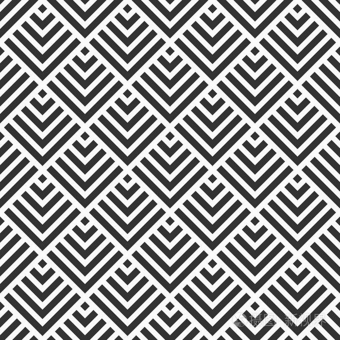 抽象无缝格子图案.现代时尚的质感.几何晶格.