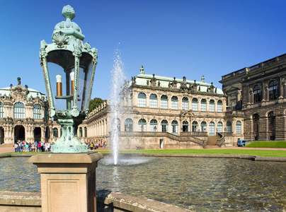 茨温格宫十八世纪著名的德累斯顿历史建筑。
