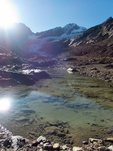 美丽的冰川徒步旅行和攀登从梅拉格到韦斯库格尔山