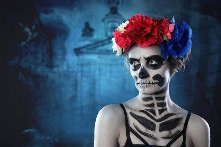 恐怖美女噩梦.照片