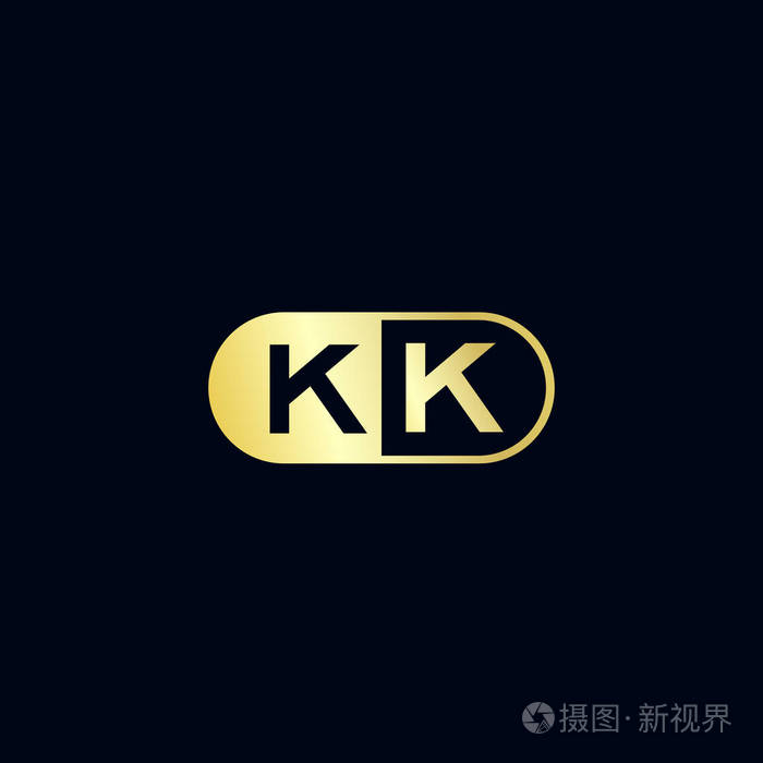 初始字母kk标志模板设计