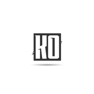 初始字母KO标志模板设计
