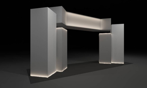 3D门口展位展陈设计理念室内图解