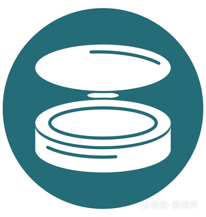 致密粉末隔离矢量图标可编辑