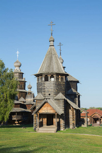 复活的木头教堂建于1776年。苏兹达尔。 俄罗斯