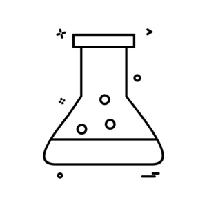 烧杯图标矢量设计插图