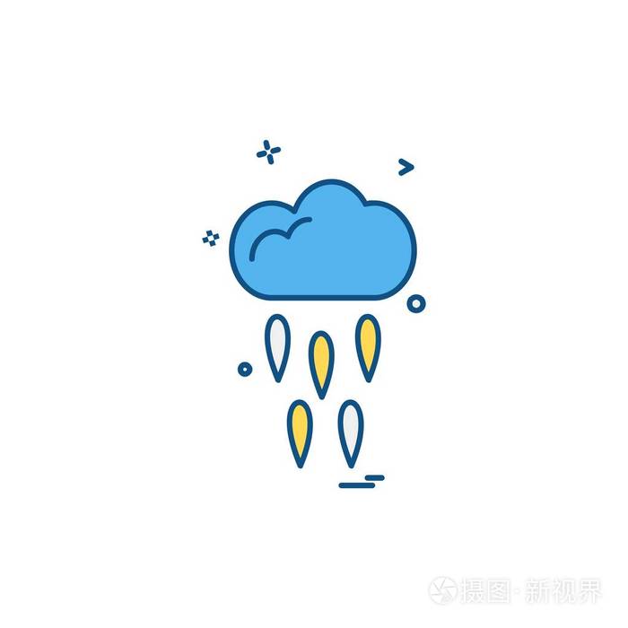 雨图标设计矢量