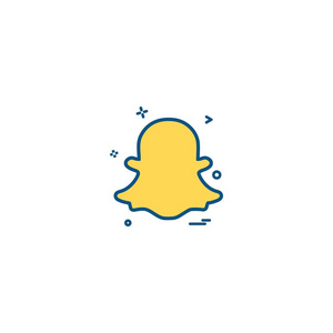 Snapchat图标设计向量