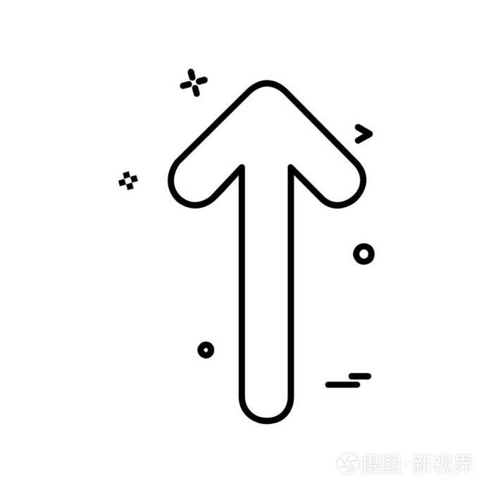 向上箭头图标设计向量插画-正版商用图片12ronx-摄图新视界
