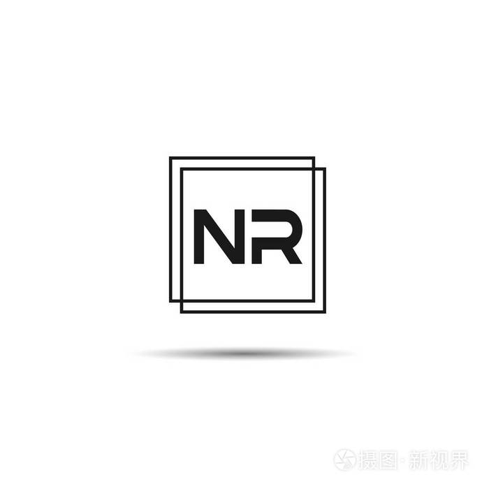 初始字母nr标志模板设计