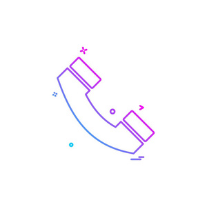 呼叫电话图标矢量设计