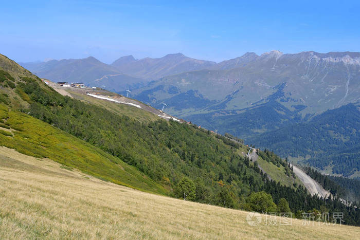 俄罗斯高加索加布鲁高原和阿维希拉山脊阿库巴在9月的