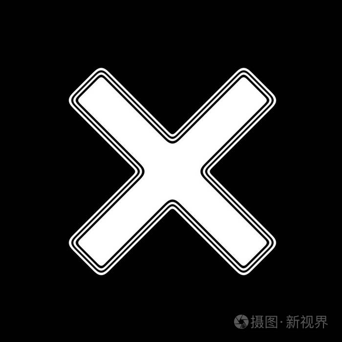 黑色背景上的白色图标